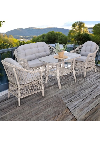 Eterna x | Rehome Ikili Rattan Bahçe Oturma Grubu | 707
