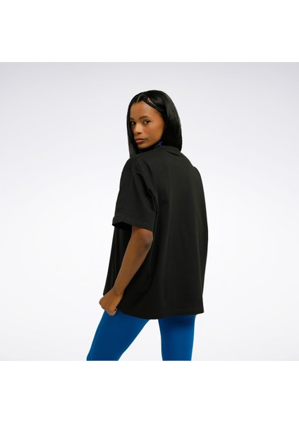 Classıcs Relaxed F Siyah Kadın Kısa Kol T-Shirt