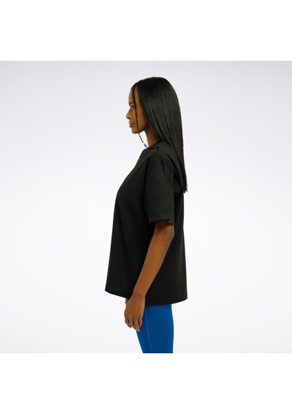 Classıcs Relaxed F Siyah Kadın Kısa Kol T-Shirt