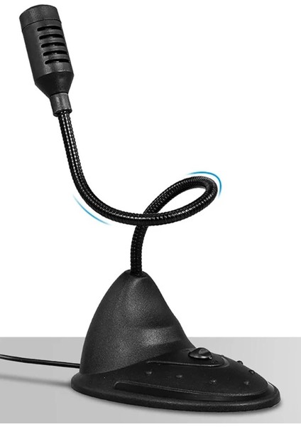 1.5m Metre Pc Laptop Uyumlu Masaüstü Mikrofon 3.5mm Aux Oyuncu Yayıncı Mikrofon T-350