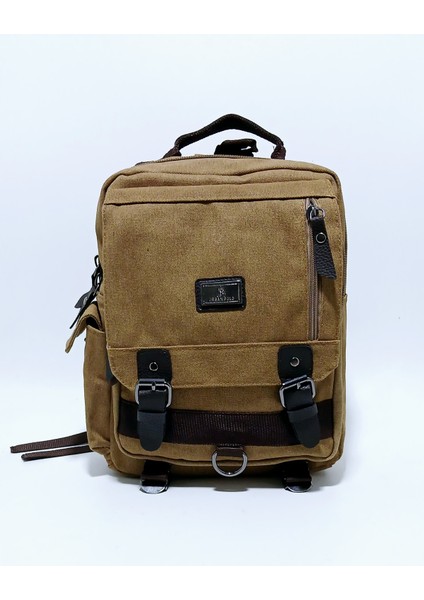 Kanvas Kumaş Unisex Suya Dayanıklı Günlük Sırt Çantası