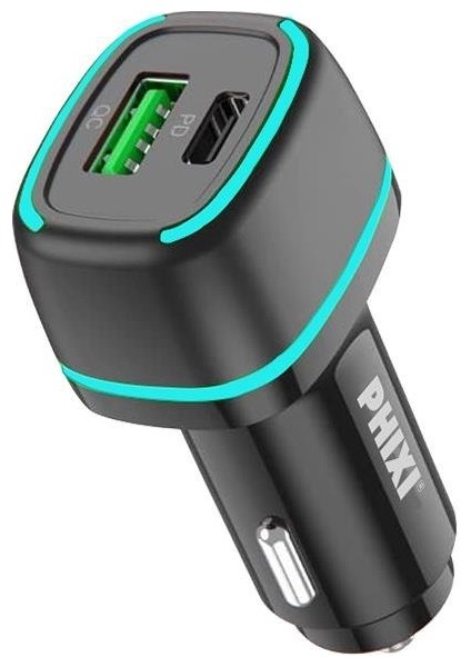 QCC4138 Çift Çıkışlı Pd Destekli 38W Araç Şarj Adaptörü