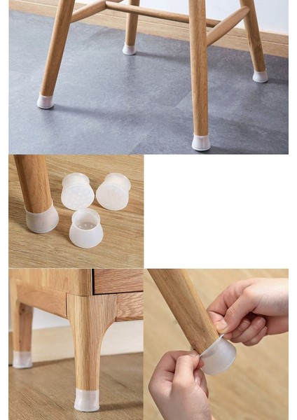 12 Adet Silikon Masa ve Sandalye Ayağı Için Kaydırmaz Çizdirmez Mobilya Çorabı fiyatları