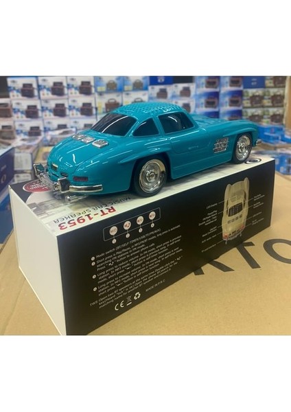 RT-1953 Araba Görünümlü Bluetooth/usb/sd Kart/aux/radyo Mp3 Player Müzik Kutusu-Emerald Renk fiyatları