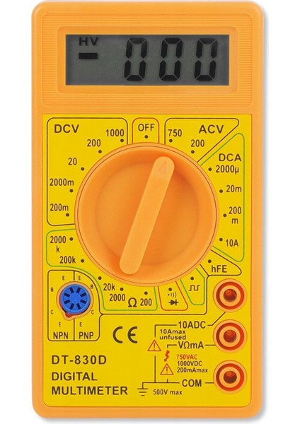 Digital Ölçü Aleti Multimeter Buzzer'li Avometre