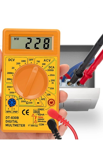 Digital Ölçü Aleti Multimeter Buzzer'li Avometre