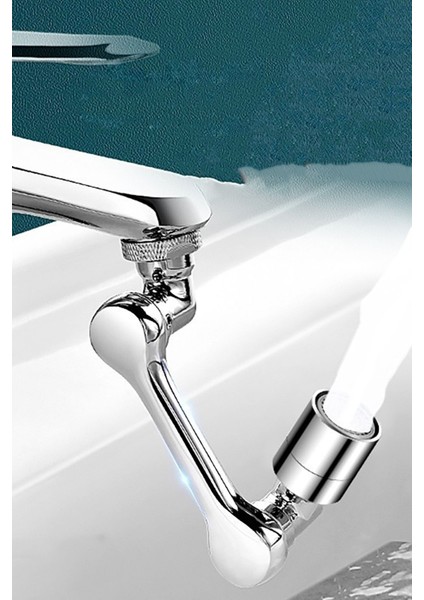 Robotik Kol Musluk Başlığı - Musluk Uzatma Aparatı Ucu 1080 Derece Dönebilen indirimleri