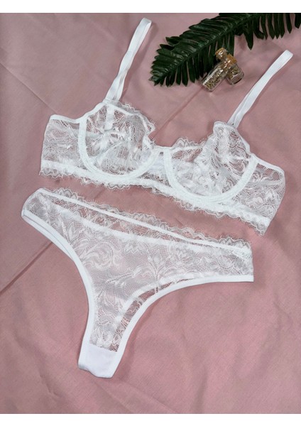 Kırmızı Dantelli Sütyen Takımı Bralet Takım (Sütyen&tanga) indirimleri