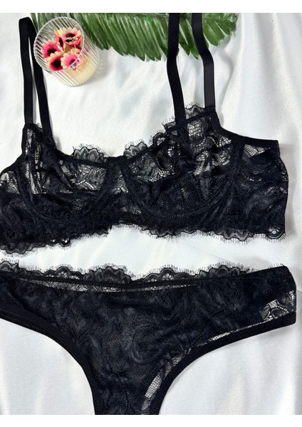 Kırmızı Dantelli Sütyen Takımı Bralet Takım (Sütyen&tanga) fırsatları