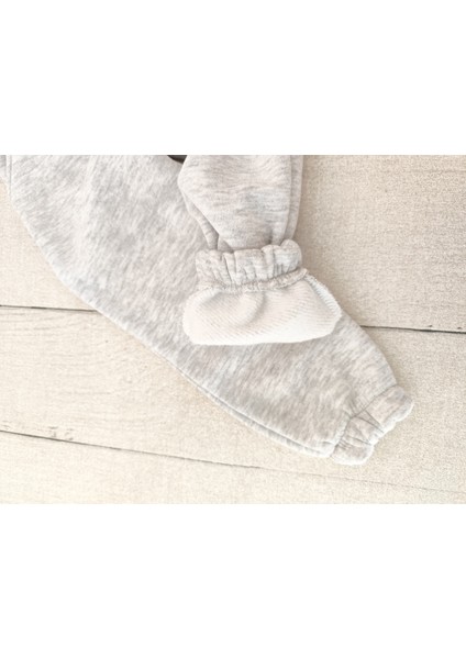 Kız Erkek Yüksek Bel Organik Pamuklu Lastikli Içi Şardonlu Kışlık Eşofman Altı