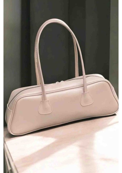 Kadın Büyük Boy Vintage Baget Kadın Omuz Çantası