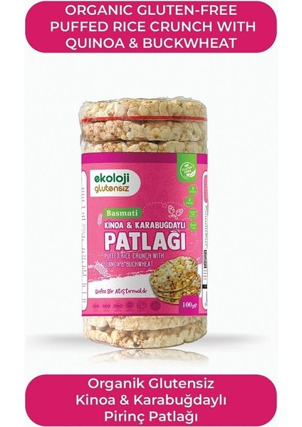 Glutensiz Karabuğday Kinoa Pirinç PATLAĞI100GR6PAKET Glutenfree Buckwheat Quinoa RICEPUFFS100GR6PACK