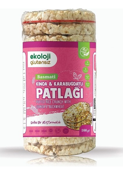 Glutensiz Karabuğday Kinoa Pirinç PATLAĞI100GR6PAKET Glutenfree Buckwheat Quinoa RICEPUFFS100GR6PACK
