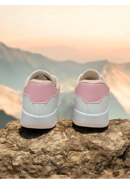 Beyaz-Pudra Iki Bant Unisex Günlük Sneaker Spor Ayakkabı indirimleri