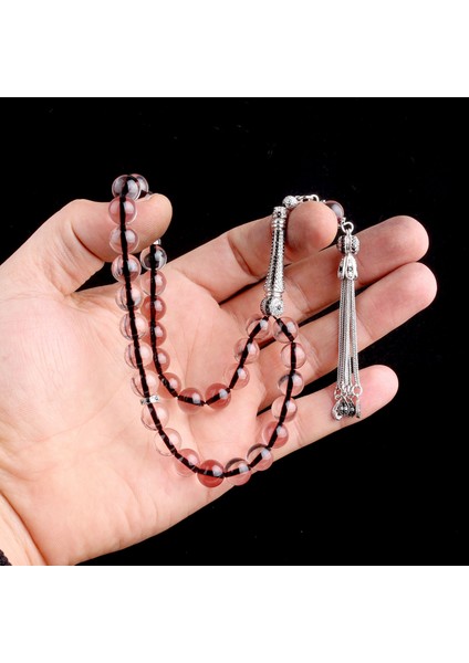 925 Ayar Gümüş Zirkon Taşlı Set Püsküllü Duman Renk Ateş Kehribar Tesbih modelleri