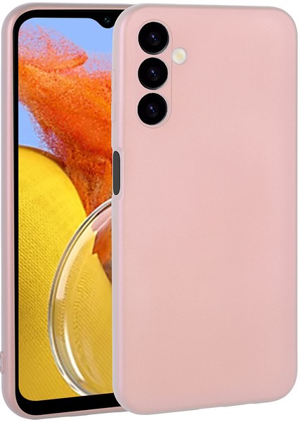 Samsung Galaxy M14 Kılıf Kamera Korumalı Mat Premium Silikon-Rose + Cam Ekran Koruyucu