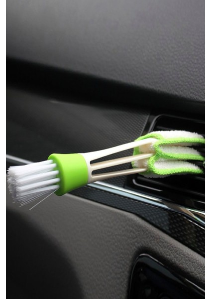Yeşil Araç Içi Klima Torpido Temizleme Fırçası Araç Içi Portatif Temizlik Aleti Çok Amaçlı Temizlik