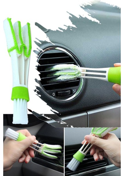 Yeşil Araç Içi Klima Torpido Temizleme Fırçası Araç Içi Portatif Temizlik Aleti Çok Amaçlı Temizlik indirimleri