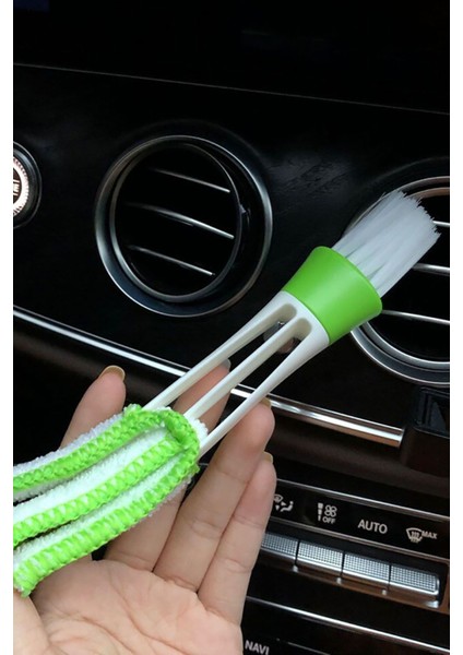 Araç Içi Pratik Çok Amaçlı Temizlik Fırçası Yeşil Kolay Kullanım