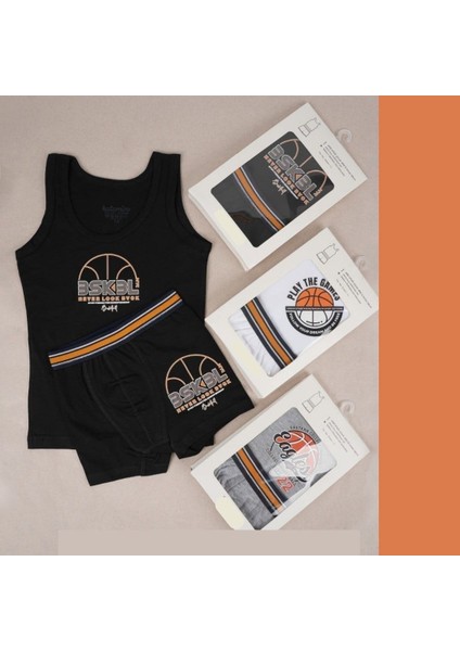 Basketbol Temalı Atle&boxer 2’li Erkek Çocuk Set