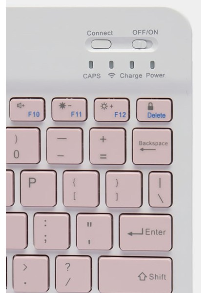 Bluetooth 10 Inç Ios Windows Android Uyumlu Kablosuz Klavye + Mause Set Sessiz Pembe modelleri