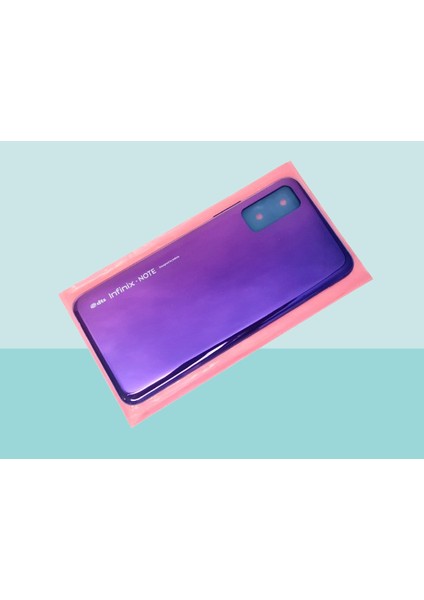 Infinix Note 7 Lite Uyumlu Full Kasa Arka Kapak Batarya Kapağı - Mavi