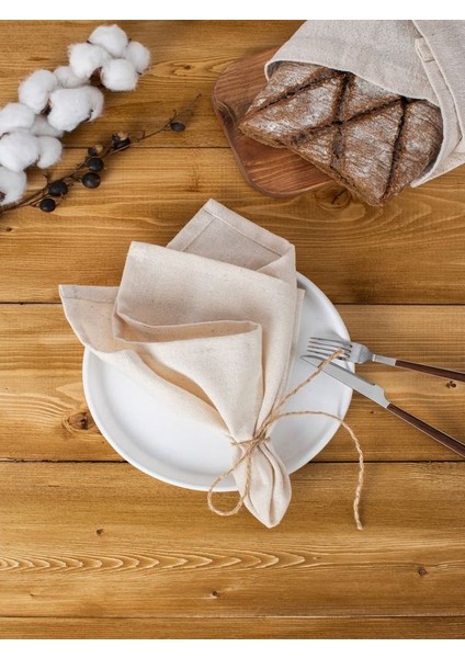 8'li Organik Ham Keten Amerikan Servisi