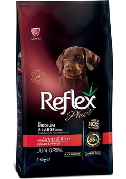 Medium Orta Irk Kuzu Etli Junior Yavru Köpek Maması 15KG