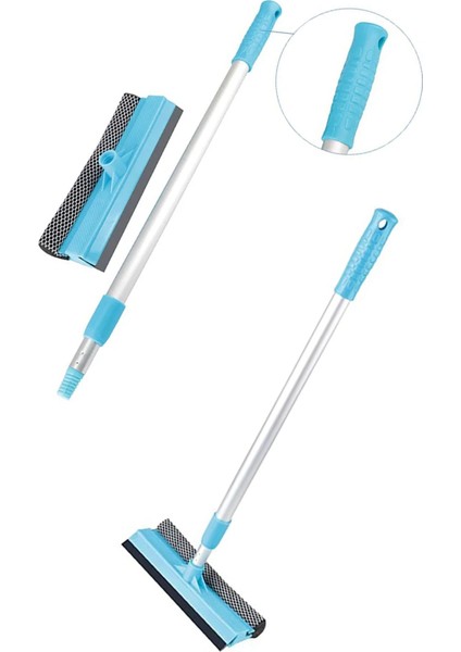 Mikrofiber Bez ve Çekçekli Teleskopik Cam Silme Aparatı Kolay Cam Silme fiyatları