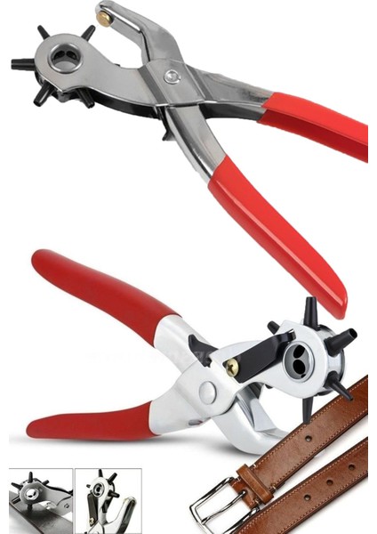 6 Farklı Boyutta Kemer Delme Pensesi Kemer Delici Delik Açıcı