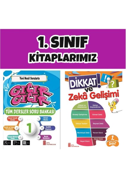 (Sınıf: 1) 2.Dönem Gıcır Gıcır Yeni Nesil Tüm Dersler Soru Bankası / Dikkat Ve Zeka Gelişimi