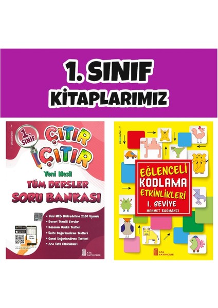 (Sınıf: 1) 2.Dönem Yeni Nesil Çıtır Çıtır Soru Bankası / 1.Seviye Kodlama