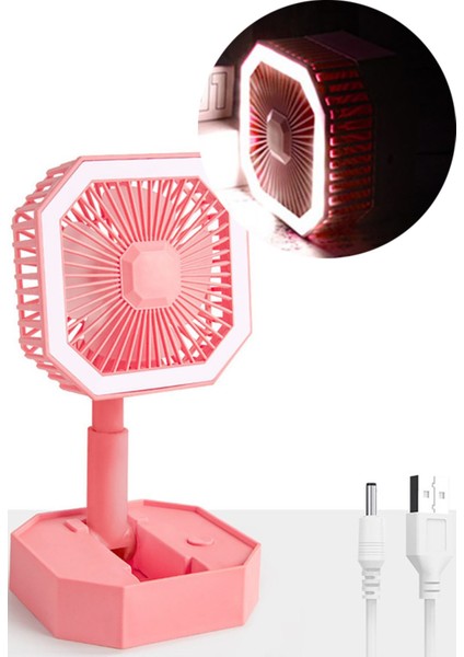 Taşınabilir Şarjlı Portatif Fan Soğutucu LED Işıklı Güçlü Soğutucu Ofis Ev Sessiz Fan fırsatları
