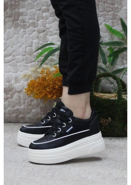 M.P.Metroglam High-Top 8.0 Kadın Bağcıklı Siyah Sneaker