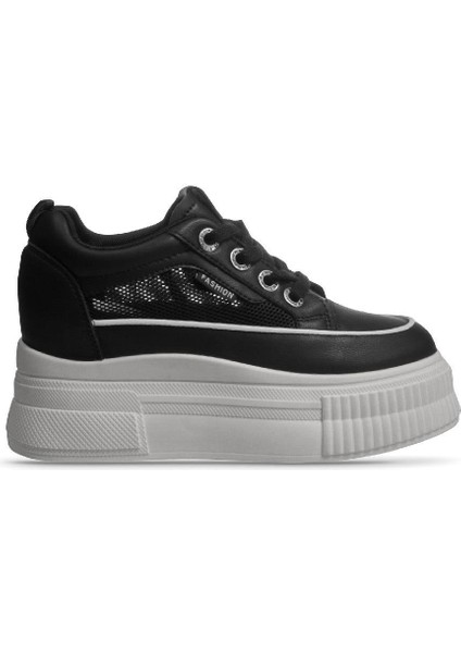 M.P.Metroglam High-Top 8.0 Kadın Bağcıklı Siyah Sneaker