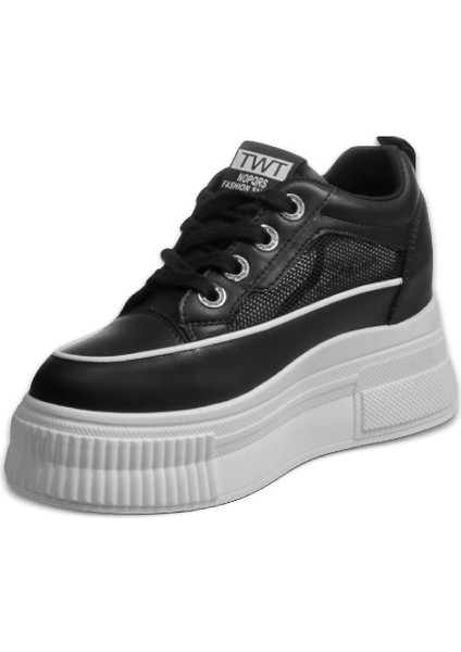 M.P.Metroglam High-Top 8.0 Kadın Bağcıklı Siyah Sneaker