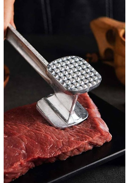 2li Çift Taraflı Et Sarımsak Dövme Çekici Pratik Et Inceltme Şekillendirme Çekici Paslanmaz Çelik
