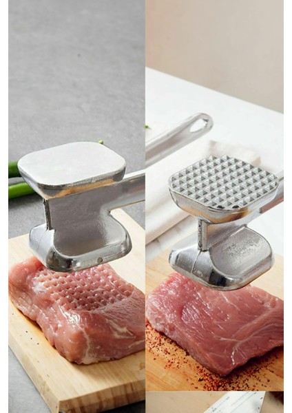 2li Çift Taraflı Et Sarımsak Dövme Çekici Pratik Et Inceltme Şekillendirme Çekici Paslanmaz Çelik indirimleri