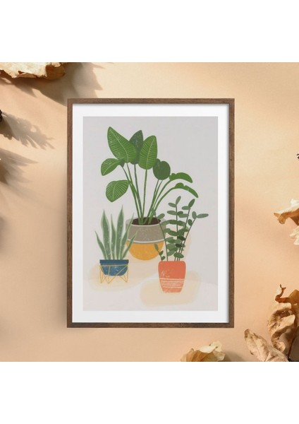 Minimalist Çizim Temalı Güneşin Yaprakları Tasarımlı Poster - Çerçevesiz fiyatları