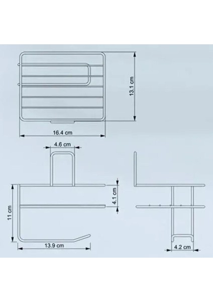 Buffer® Kendiliğinden Yapışkanlı Tuvalet Kağıdı Tutacağı ve Yedek Raf - Siyah Modern Metal Tasarım