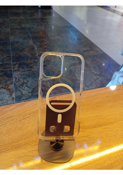 iPhone 16 Plus Uyumlu Sararmaz Mika Cam Özellikli Kılıf Magsafe Darbe Korumalı Kapak