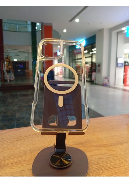 iPhone 16 Plus Uyumlu Sararmaz Mika Cam Özellikli Kılıf Magsafe Darbe Korumalı Kapak