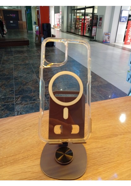 iPhone 16 Plus Uyumlu Sararmaz Mika Cam Özellikli Kılıf Magsafe Darbe Korumalı Kapak