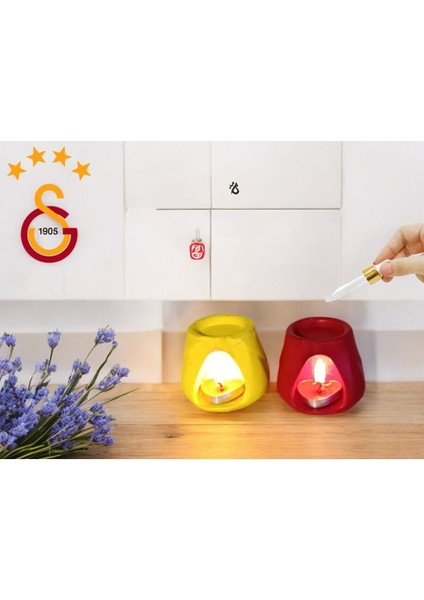 Buhardanlık Dekoratif Mumluk El Yapımı Seramik Tozu Buhurdanlık Yağdanlık Aroma Terapi Sarı Kırmızı fiyatları