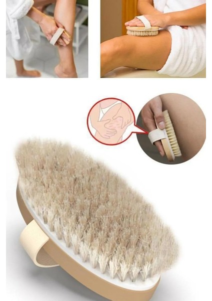 Doğal At Kılı Selülit Fırçası Kokusuz 1 Adet modelleri