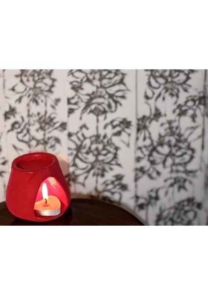 Buhardanlık Dekoratif Mumluk El Yapımı Seramik Tozu Buhurdanlık Yağdanlık Aroma Terapi Kırmızı fiyatları