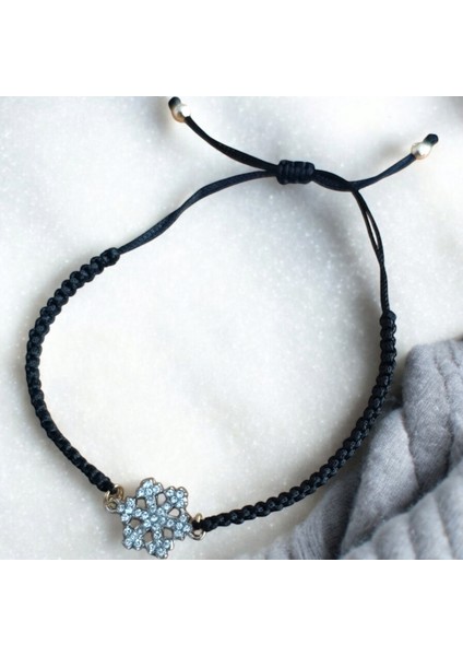 Zirkon Taşlı Kar Tanesi Motifli Asansörlü Bileklik modelleri