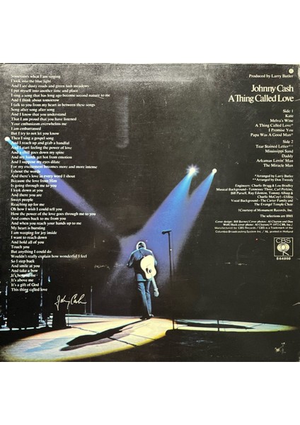Johnny Cash A Thing Called Love Lp Plak fiyatları