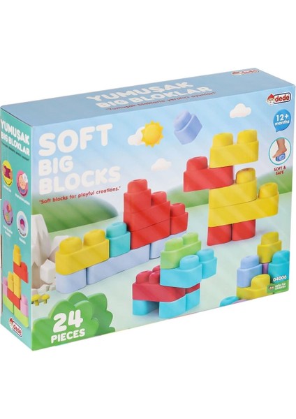 04006 Yumuşak Big Bloklar 24 Parça -Dede