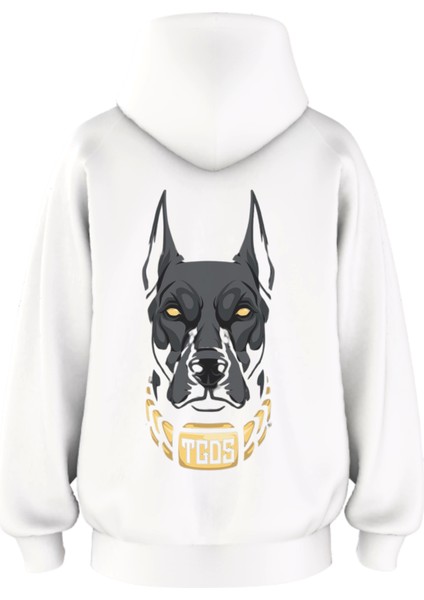 Oversize 'dog' Baskılı Kapüşonlu Hoodie Sweatshirt